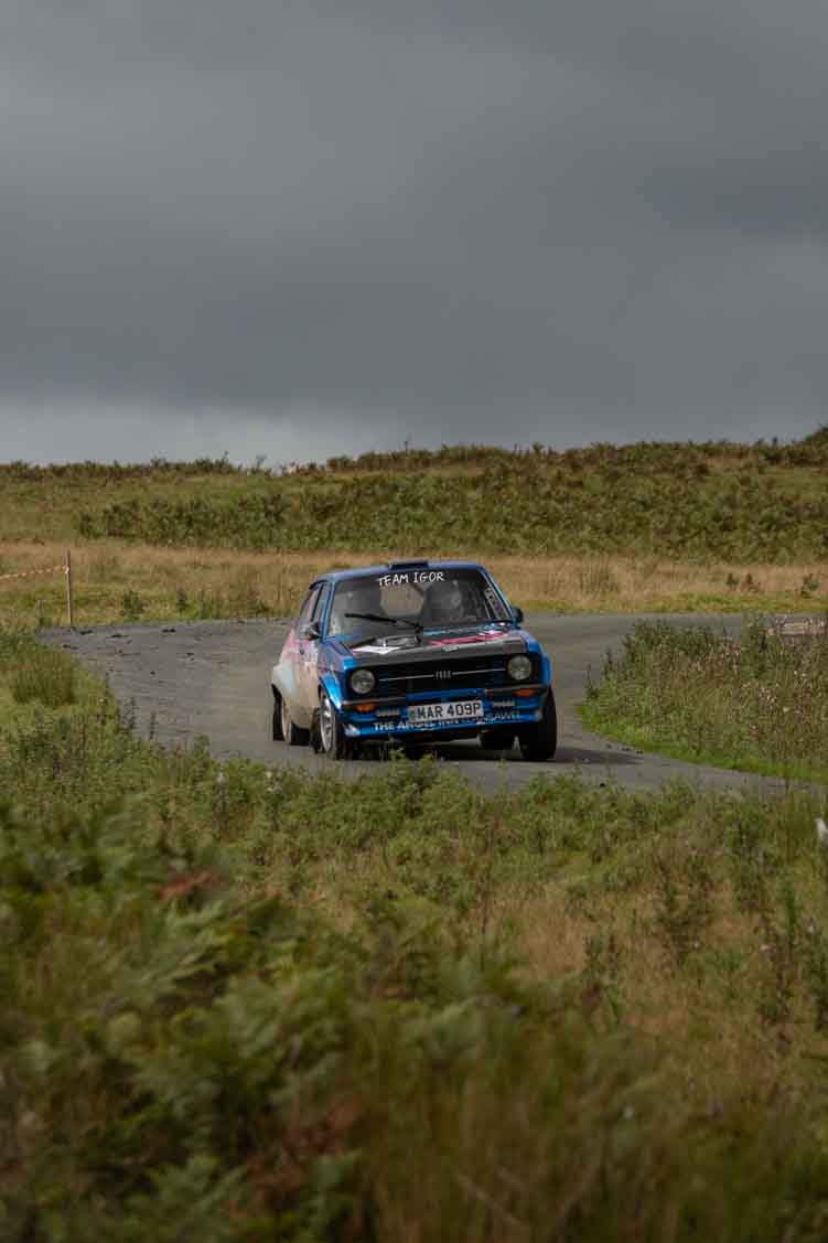 Old Forge Garage Mewla Rally 2023 Rally Event Mewla 10 special stage rally event at the Mynydd Epynt MOD military range in Wales