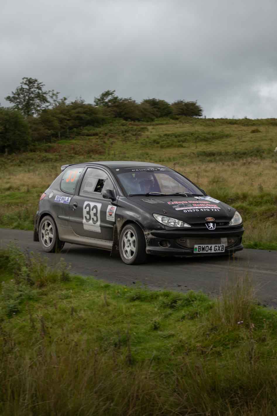 Old Forge Garage Mewla Rally 2023 Rally Event Mewla 10 special stage rally event at the Mynydd Epynt MOD military range in Wales