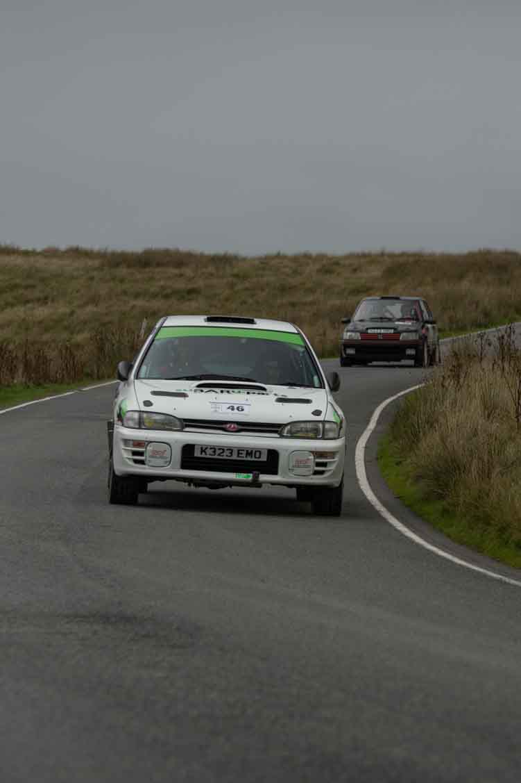 Old Forge Garage Mewla Rally 2023 Rally Event Mewla 10 special stage rally event at the Mynydd Epynt MOD military range in Wales